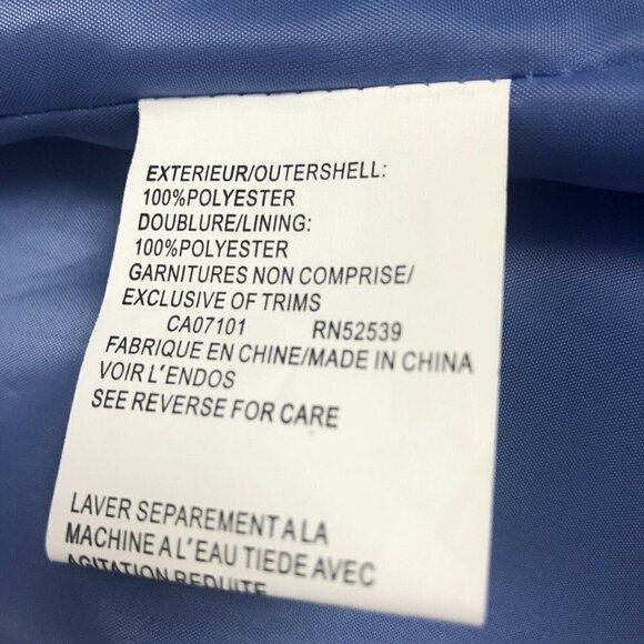 Utex Winter Raincoat Jacket Blue Detachable Hood Windbreaker Full Zip Sz Medium - Picture 12 of 12